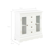 Picture of Wooden Storage Cabinet Sideboard 27" SPW - White