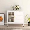 Picture of Steel Display Cabinet with Storage 29" - White