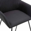 Picture of Dining Fabric Chairs with Armrest - 2 pc Black