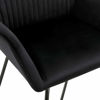 Picture of Velvet Dining Chairs - 2 pc Black