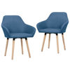 Picture of Dining Fabric Chairs with Armrest - 2 pc Blue