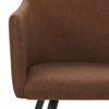 Picture of Dining Fabric Chairs with Armrest - 2 pc Brown