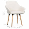 Picture of Dining Fabric Chairs with Armrest - 2 pc Cream