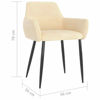 Picture of Dining Velvet Chairs with Armrest - 2 pc Cream