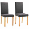 Picture of Dining Fabric Chairs  - 2 pc Dark Gray