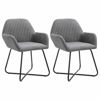 Picture of Dining Fabric Armchair Chairs - 2 pc D Gray