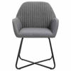 Picture of Dining Fabric Armchair Chairs - 2 pc D Gray