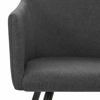 Picture of Dining Fabric Chairs - 2 pc Dark Gray
