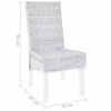 Picture of Dining Rattan Wooden Chairs MW - 2 pc Light Brown