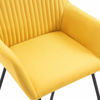 Picture of Dining Fabric Chairs with Armrest - 2 pc Yellow