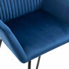 Picture of Dining Velvet Armchair Chairs - 4 pc Blue