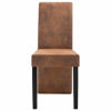 Picture of Suede Dining Chairs - 4 pc Brown