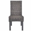 Picture of Dining Rattan Wooden Chairs MW - 2 pc Brown