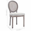 Picture of Fabric Dining Chairs - 4 pc Cream