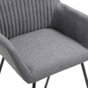 Picture of Dining Fabric Armchair Chairs - 4 pc D Gray