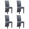 Picture of Suede Dining Chairs - 4 pc Gray