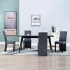 Picture of Suede Dining Chairs - 4 pc Gray