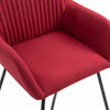 Picture of Dining Fabric Armchair Chairs - 4 pc W Red