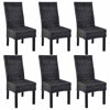 Picture of Dining Rattan Wooden Chairs MW - 6 pc Black