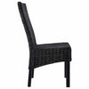 Picture of Dining Rattan Wooden Chairs MW - 6 pc Black