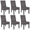 Picture of Dining Rattan Wooden Chairs MW - 6 pc Brown