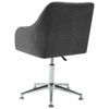 Picture of Dining Fabric Chair with Armrest - 1 pc Dark Gray