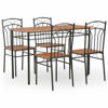 Picture of Wooden Dining Table Set with 4 Chairs 47" - Brown