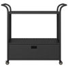 Picture of Mobil Rattan Cart with Drawer 39" - Black