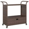 Picture of Mobil Rattan Cart with Drawer 39" - Brown
