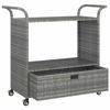 Picture of Mobil Rattan Cart with Drawer 39" - Gray