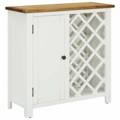 Picture of Wooden Wine Rack Cabinet with Storage 31" SOW - White