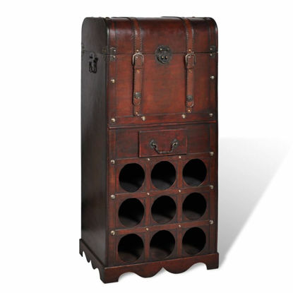 Picture of Wooden Wine Rack with Storage