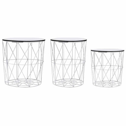 Picture of Living Room Coffee Table 3 pc - White