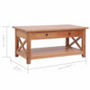 Picture of Mahogany Wood Coffee Table with Drawers with Shelf 39"