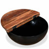 Picture of Wooden Round Coffee Table with Storage 24" SRW