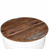 Picture of Wooden Round Coffee Table with Storage 24" SRW - White