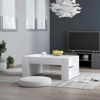 Picture of Living Room Coffee Table 39" with Shelves - White