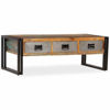 Picture of Wood and Steel Coffee Table with Drawers 39" RW