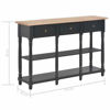 Picture of Rustic Accent Hallway Console Table with Drawers and Shelves 47" - Black