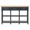 Picture of Rustic Accent Hallway Console Table with Drawers and Shelves 47" - Black