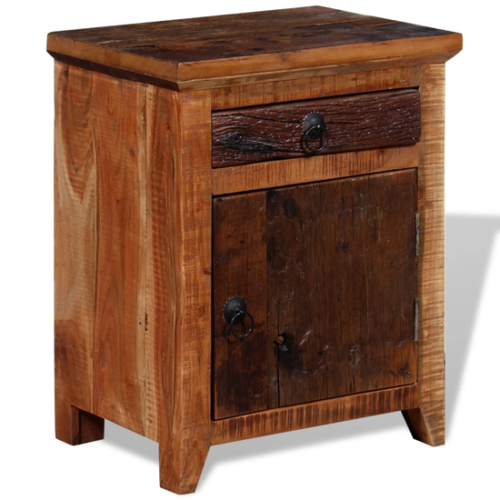 Picture of Bedroom Wooden Nightstand Storage Cabinet 16" - SAW