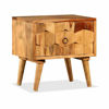 Picture of Wooden Bedsite Nightstand Cabinet with a Drawer 12"