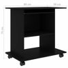 Picture of Computer Desk with Shelves 32" - Black