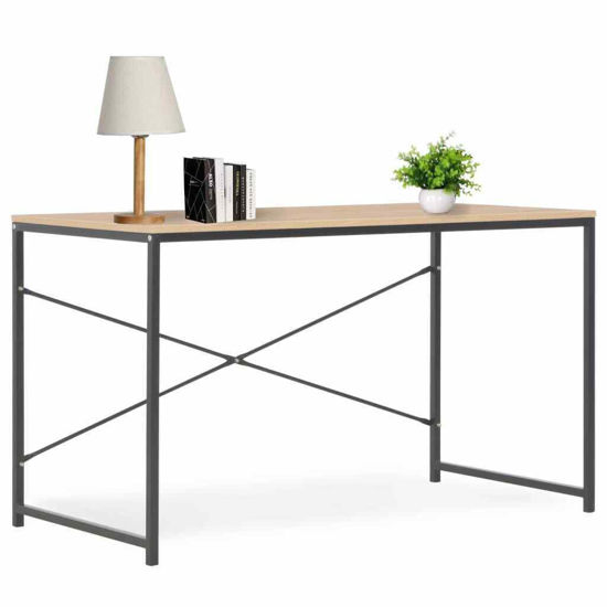 Picture of Computer Desk with Shelves 47" - Black with Oak