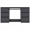 Picture of Wooden Desk with Drawers 55" - Dark Gray