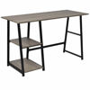 Picture of Office Desk with Shelves 47" - Gray