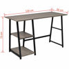 Picture of Office Desk with Shelves 47" - Gray