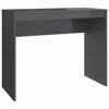 Picture of Contemporary Home Desk High Gloss 35" - Gray