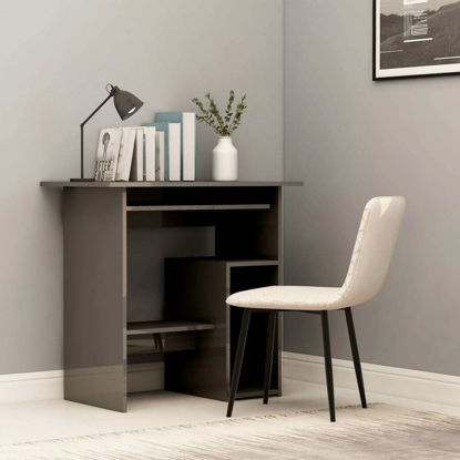 Picture of Contemporary Home Desk High Gloss 32" - Gray