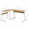 Picture of Corner L-Shaped Desk 60" - Oak